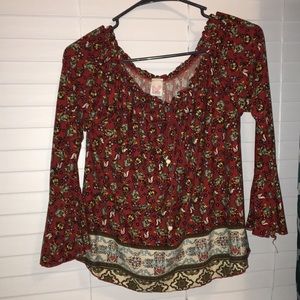 Off the shoulder blouse